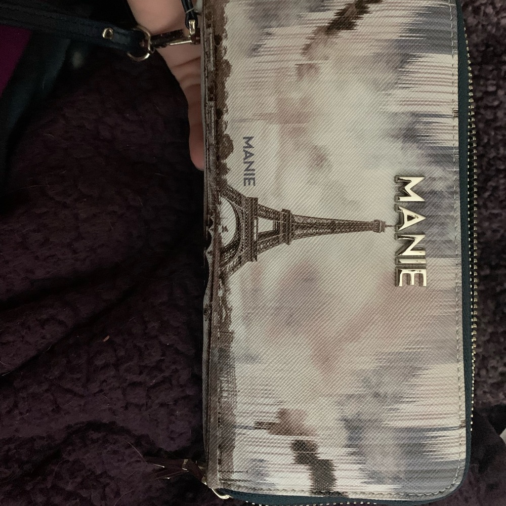 Manie double zipper wrist wallet